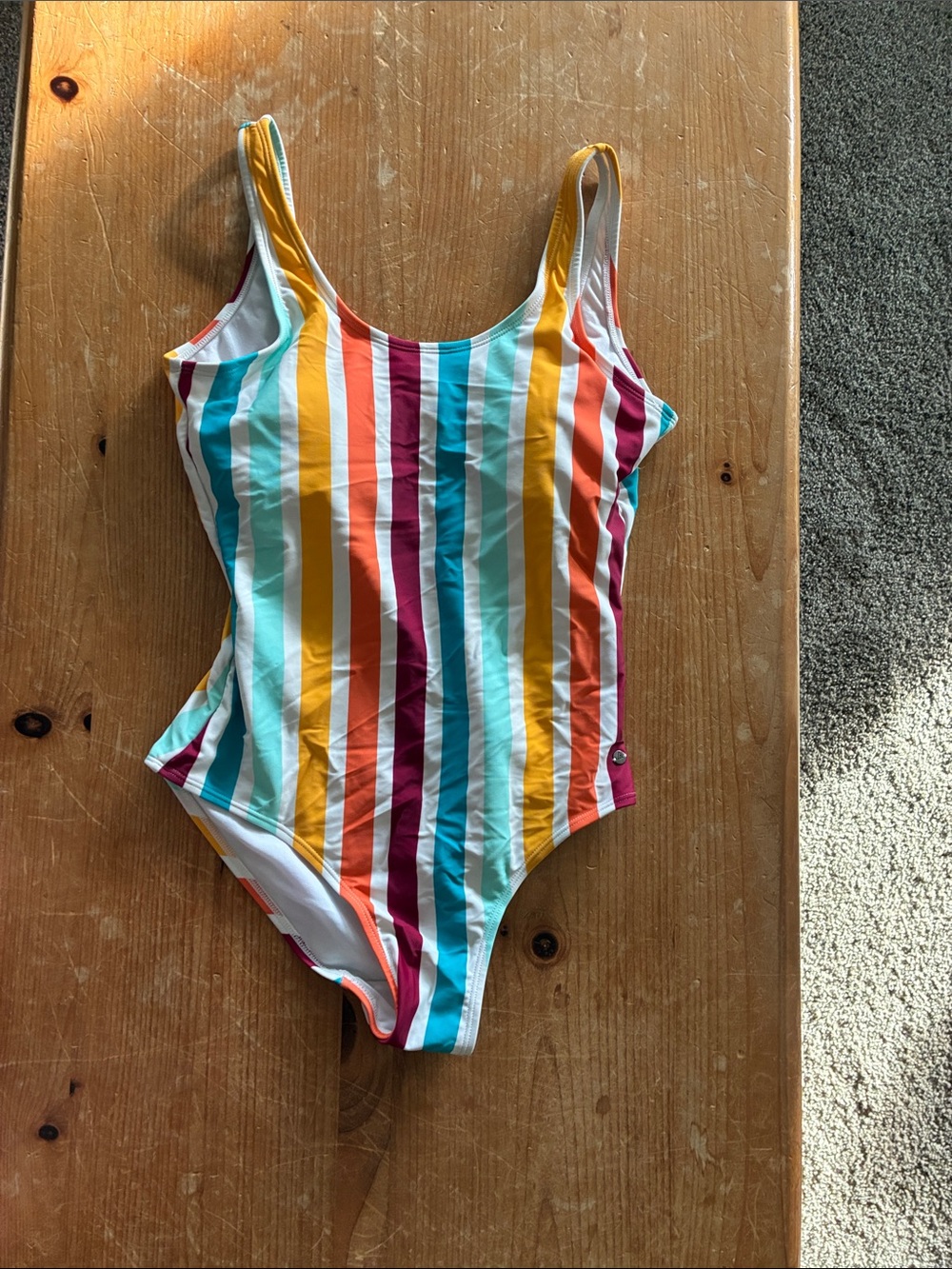Rip Curl Multicolor Vertical Stripe One-Piece Swimsuit